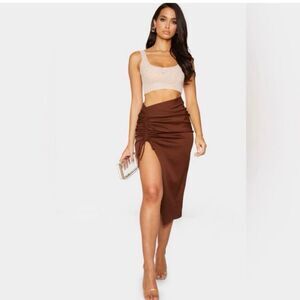 Prettylittlething Women's Brown Skirt
